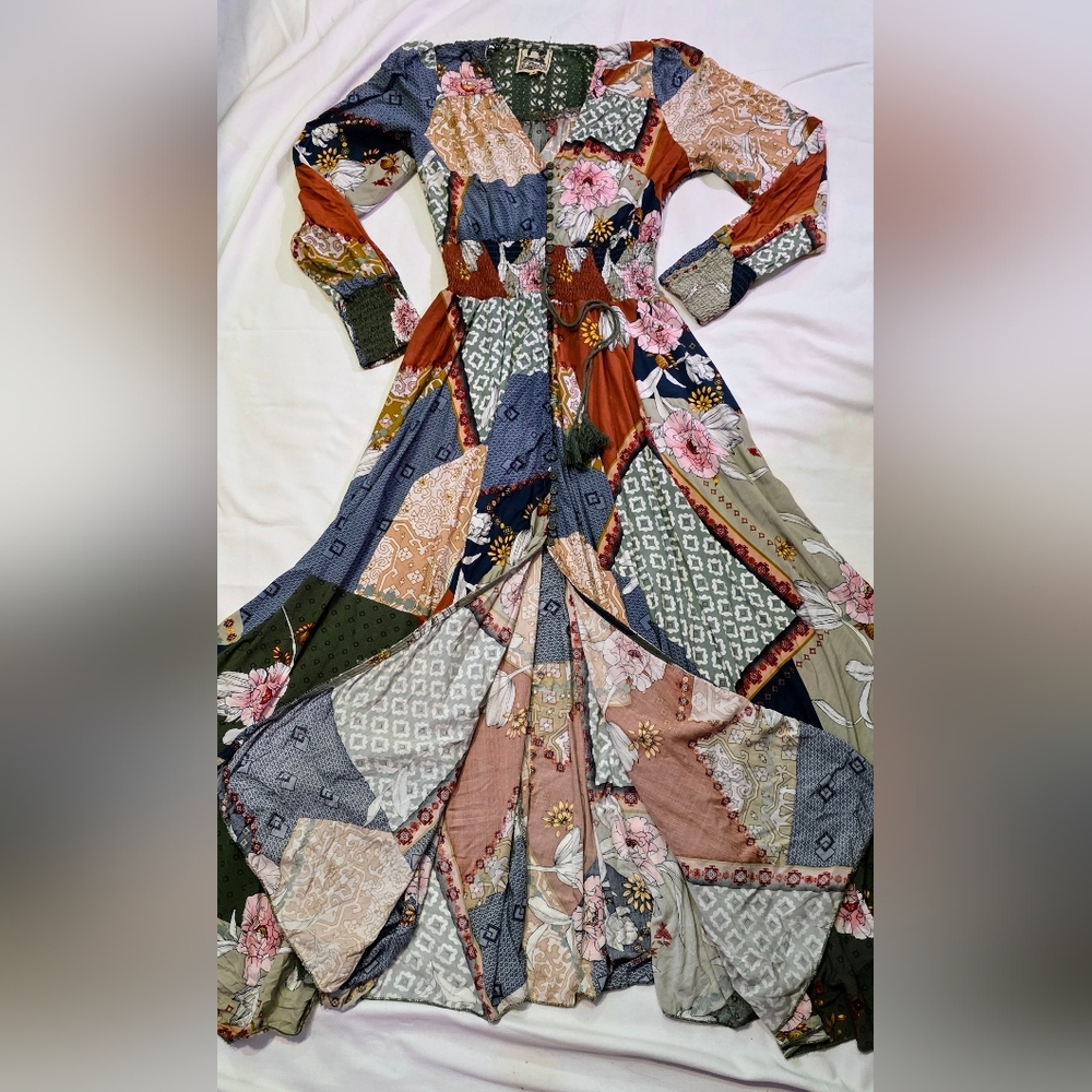 Floral Patchwork BOHO Dress
